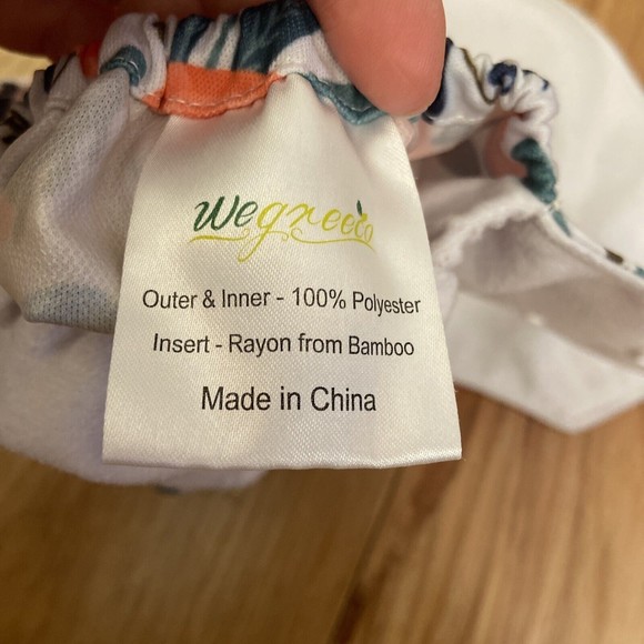 Wegreeco Cloth Pocket Diapers Adjustable Snap Closure (NO INSERTS) Set of 3 - Picture 4 of 5